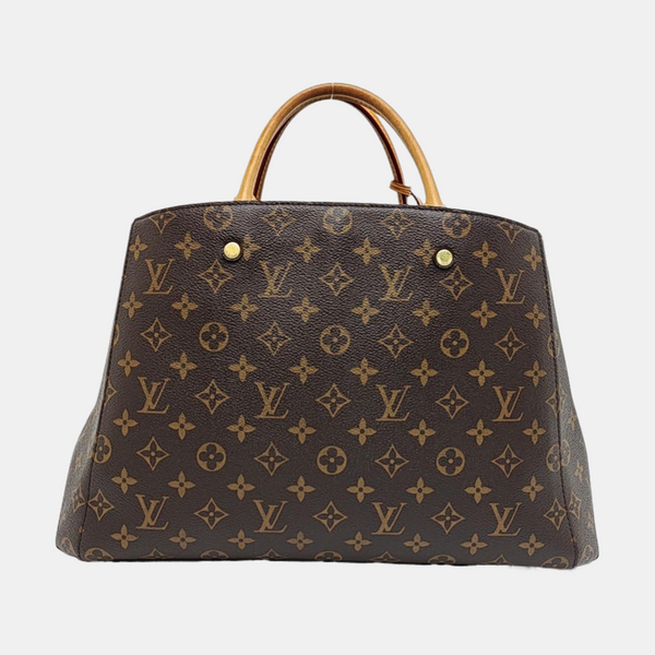 MONTAIGNE GM Monogram Coated Canvas Brown
