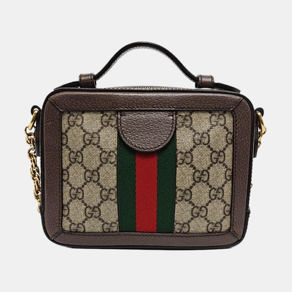 Ophidia Mini Monogram Coated Canvas Beige