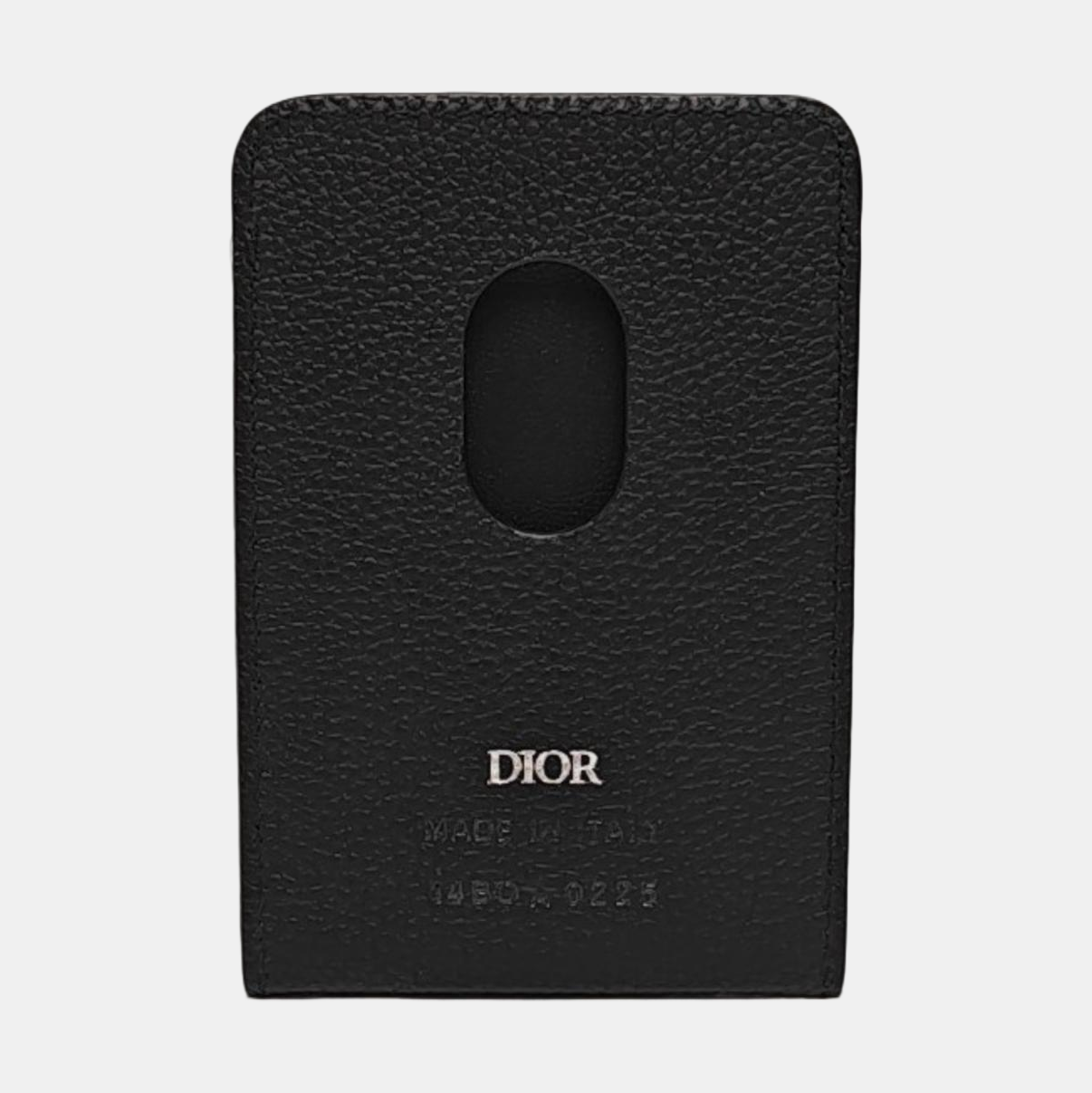 Oblique Calfskin Card Holder Black