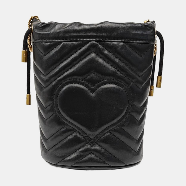 GG Marmont Mini Quilted Calfskin Black