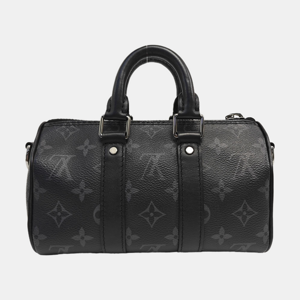 KEEPALL Mini Monogram Coated Canvas Black