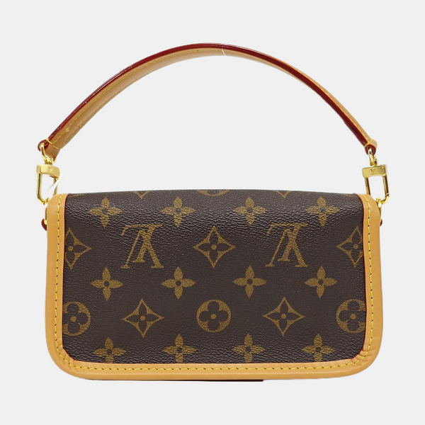 DIANE Nano Monogram Coated Canvas Brown