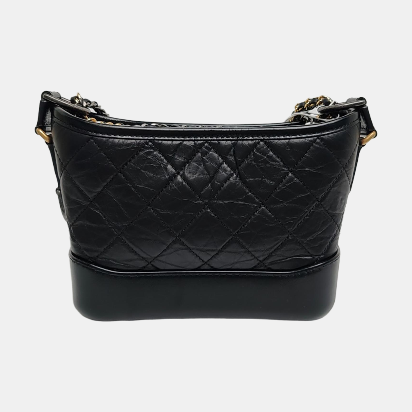 GABRIELLE Small Quilted Calfskin Black