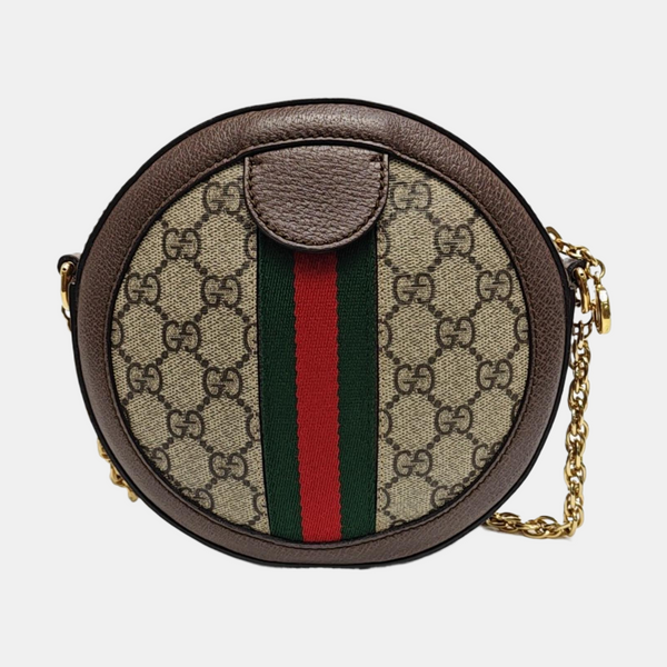 Ophidia Mini Monogram Coated Canvas Beige