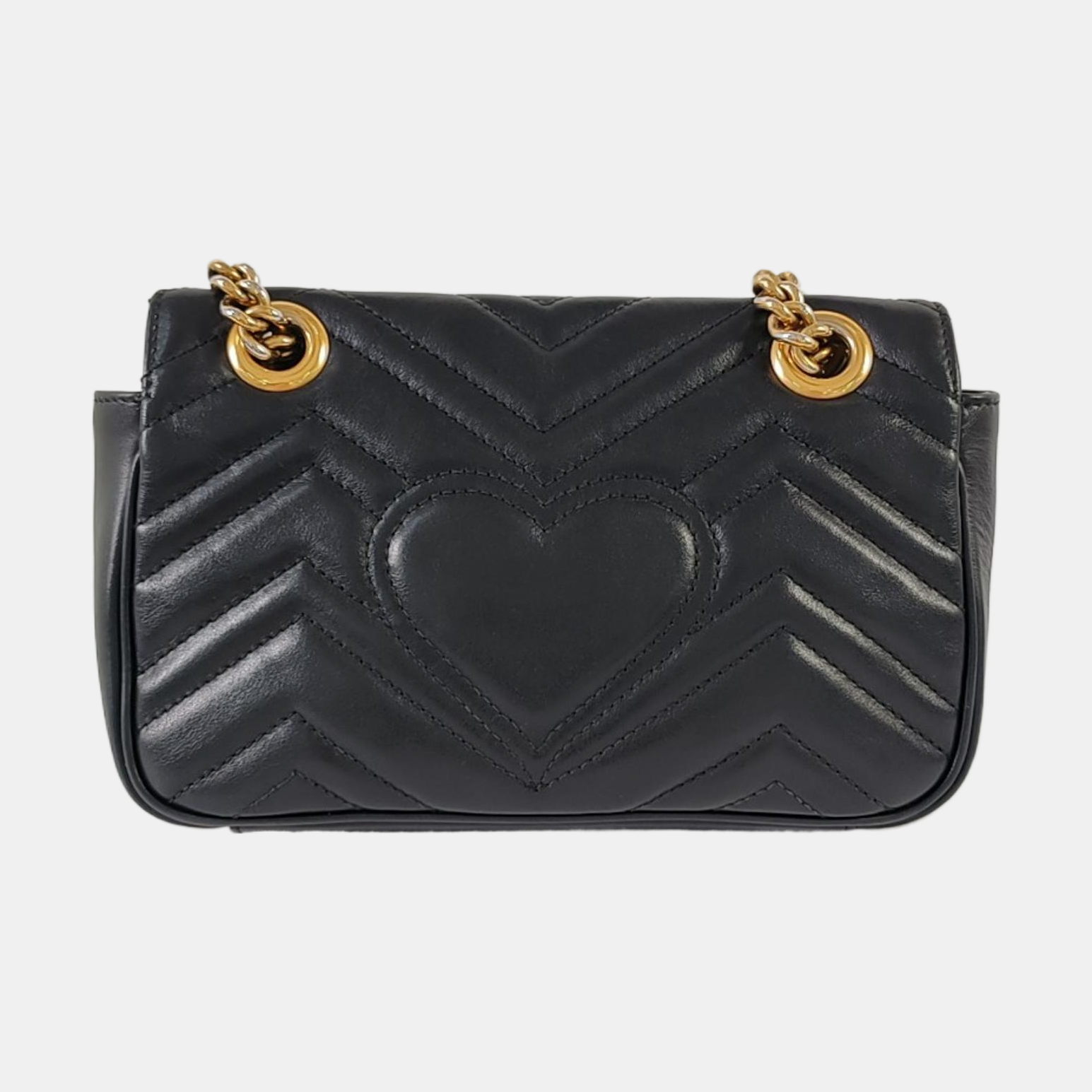 GG Marmont Small Quilted Calfskin Black