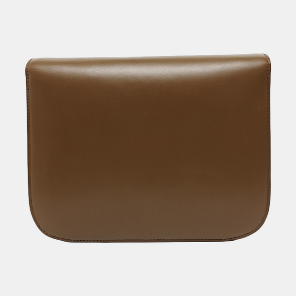 Authenticated pre-owned  CLASSIC BOX Medium Calfskin Brown - Shoulder Bag at Looply