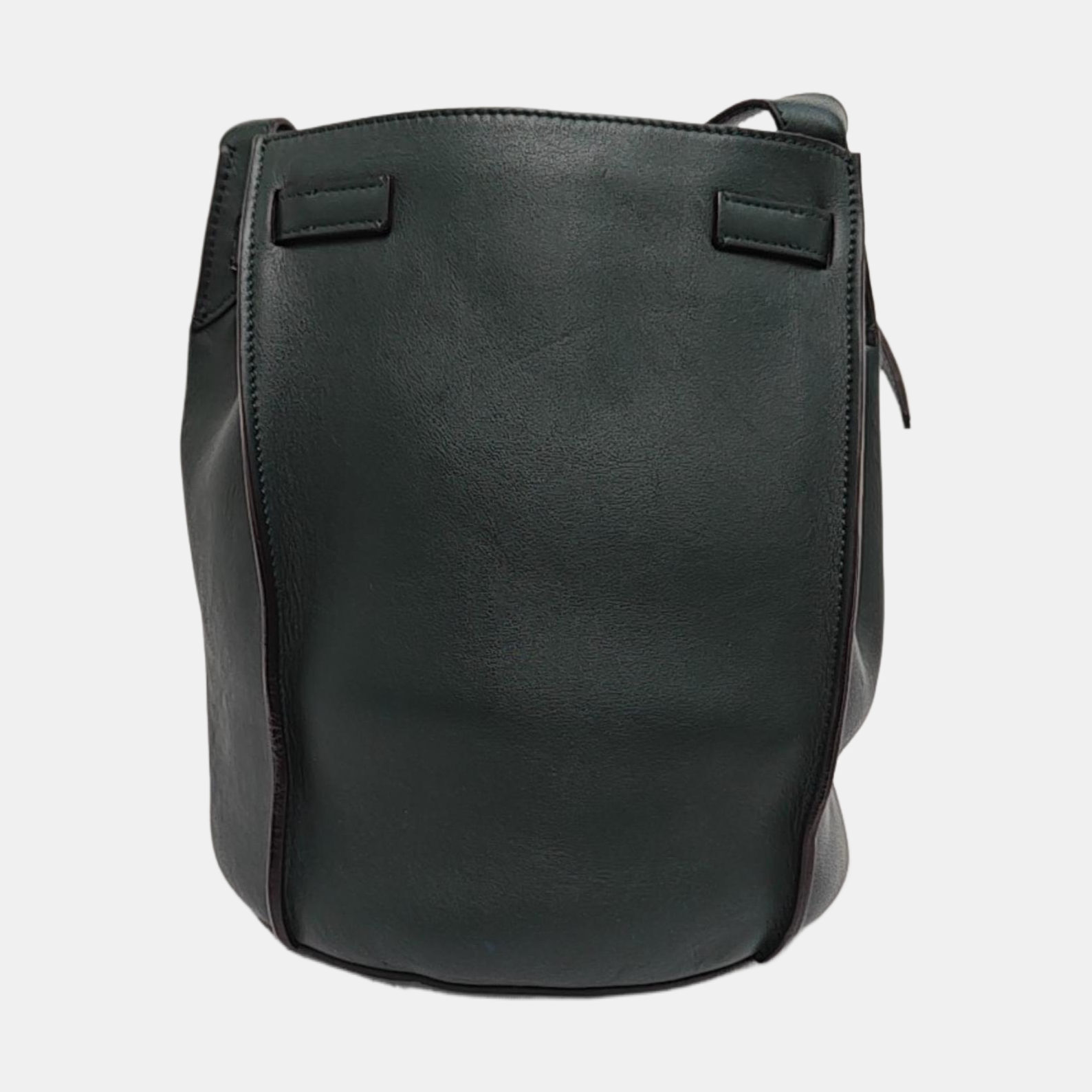 Authenticated pre-owned  BIG BAG Calfskin Green - Bucket Bag at Looply