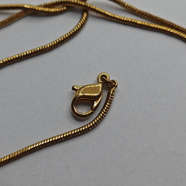 Collar de Oro de Metal con Placa de Identificación