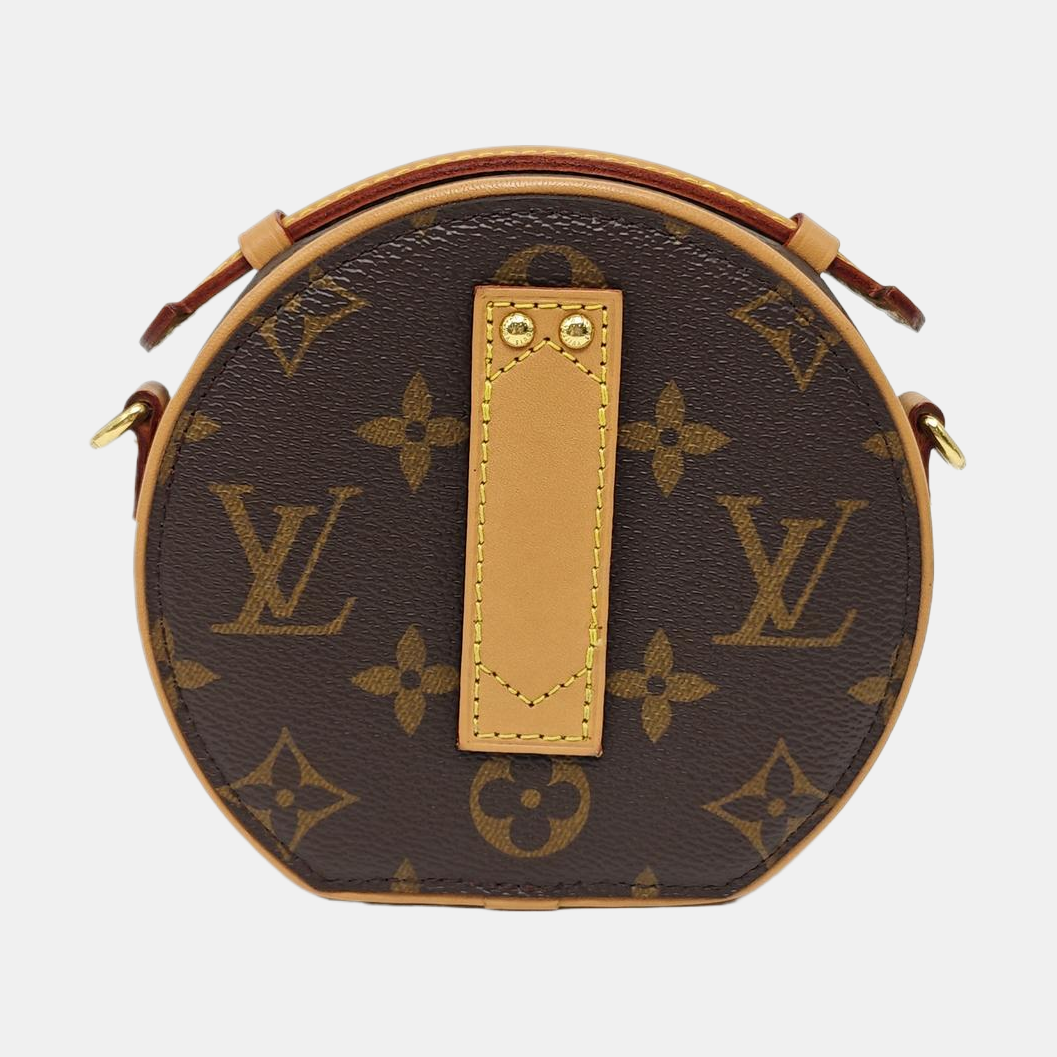 BOITE CHAPEAU Mini Monogram Coated Canvas Brown