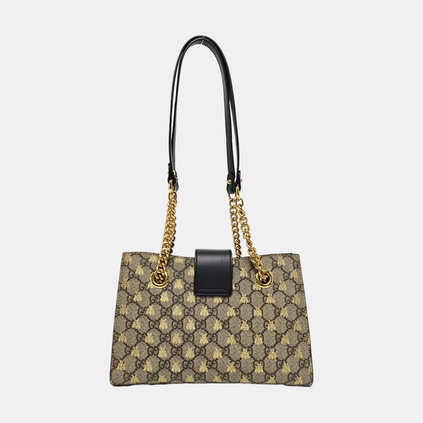 Padlock Small Monogram Coated Canvas Beige