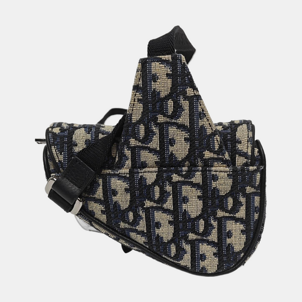 Authenticated pre-owned  Saddle Oblique Canvas Beige - Shoulder Bag at Looply