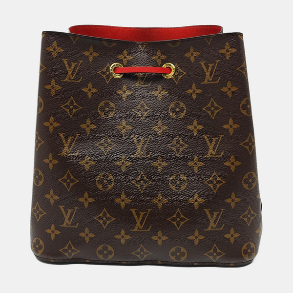 Authenticated pre-owned  NÉONOÉ MM Monogram Coated Canvas Brown - Bucket Bag at Looply