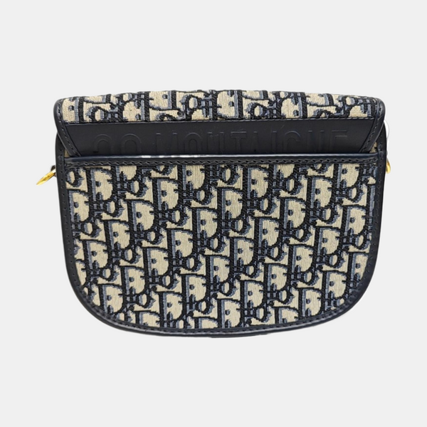 Bobby East-West Medium Oblique Canvas Blue