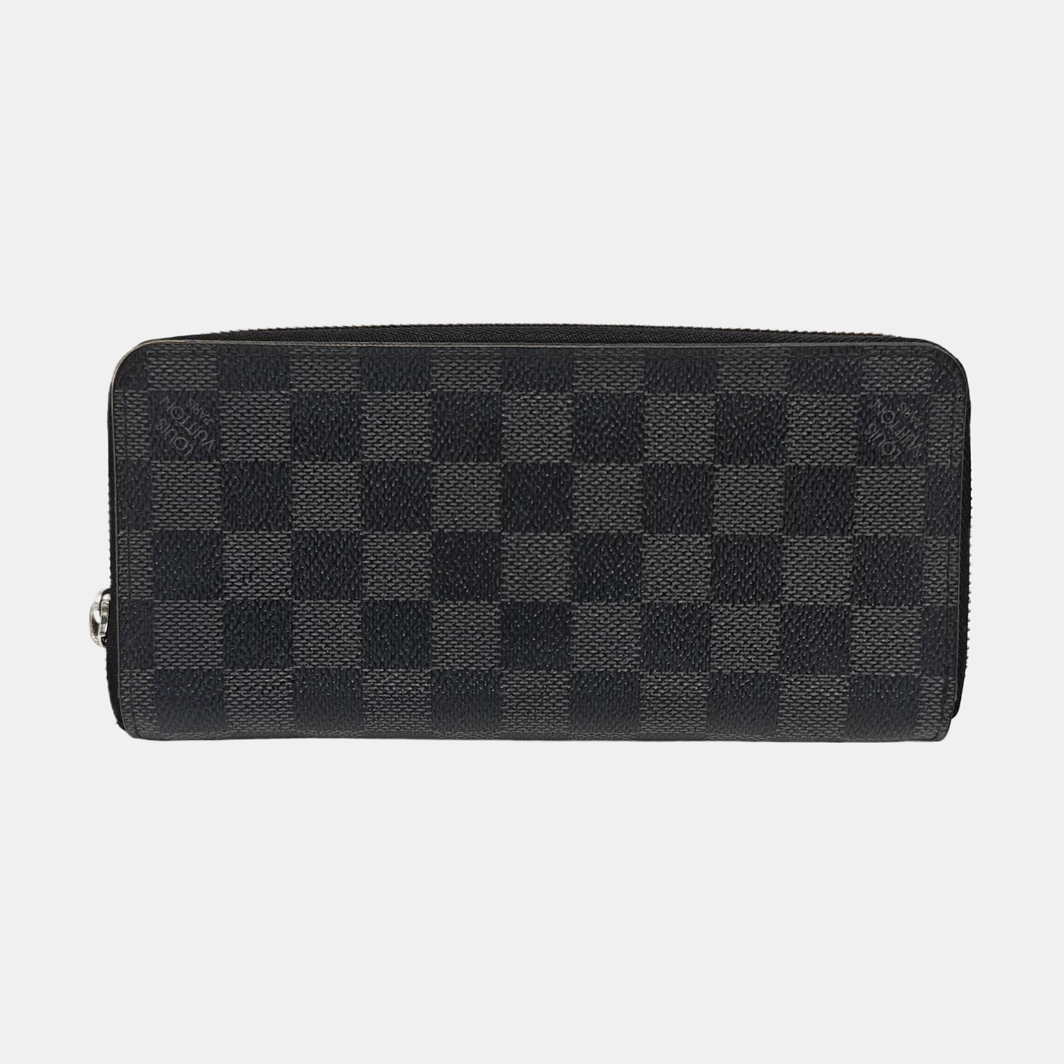 ZIPPY Damier Graphite Coated Canvas Gray Wallet