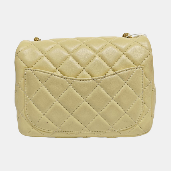 CLASSIC FLAP Mini Quilted Lambskin Yellow