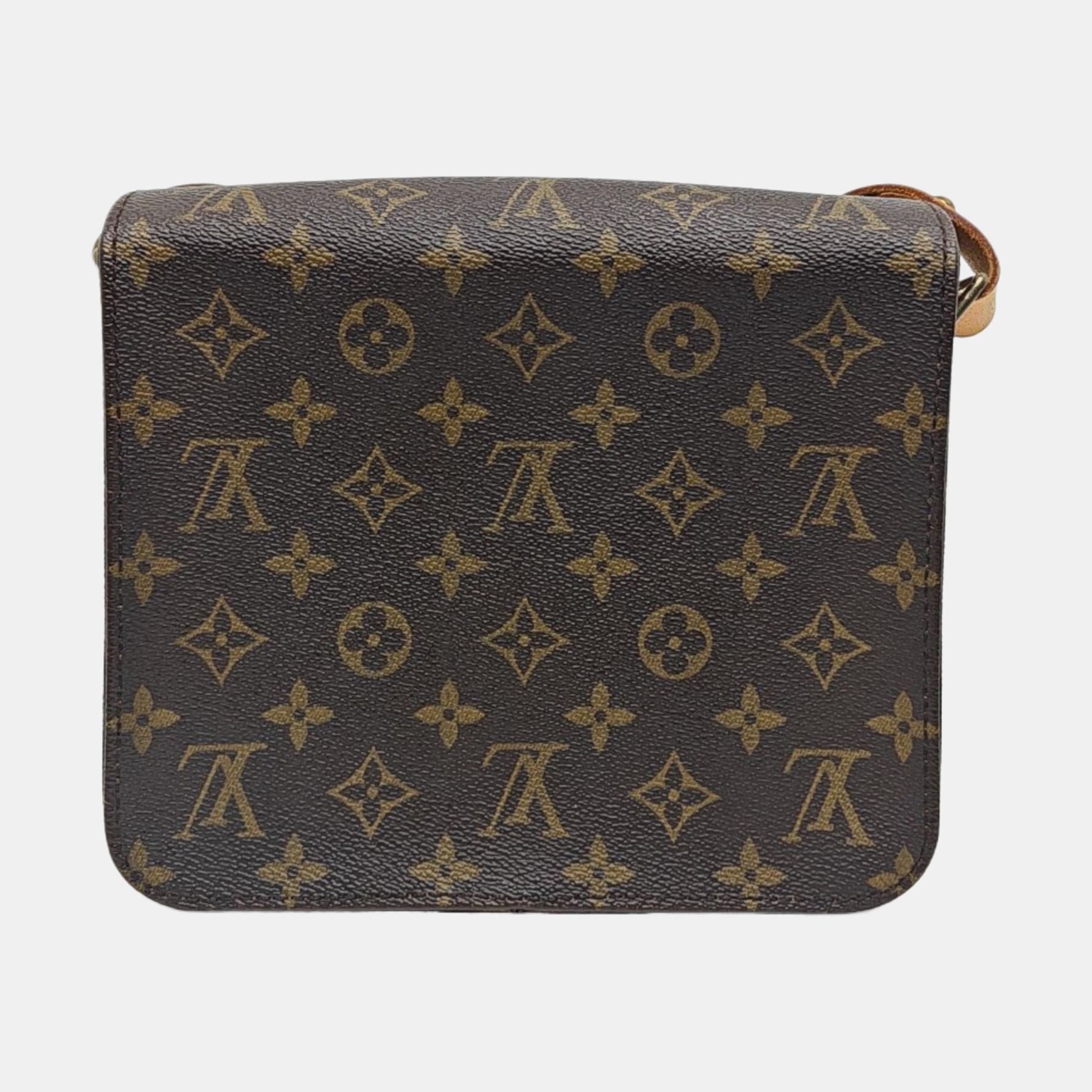 CARTOUCHIERE MM Monogram Coated Canvas Brown