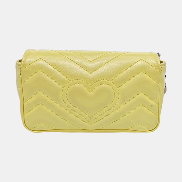 GG Marmont Mini Quilted Calfskin Yellow