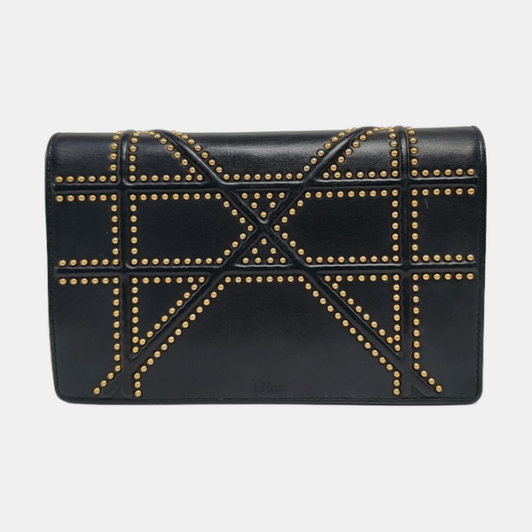 Authenticated pre-owned  Diorama Calfskin Black - Shoulder Bag at Looply