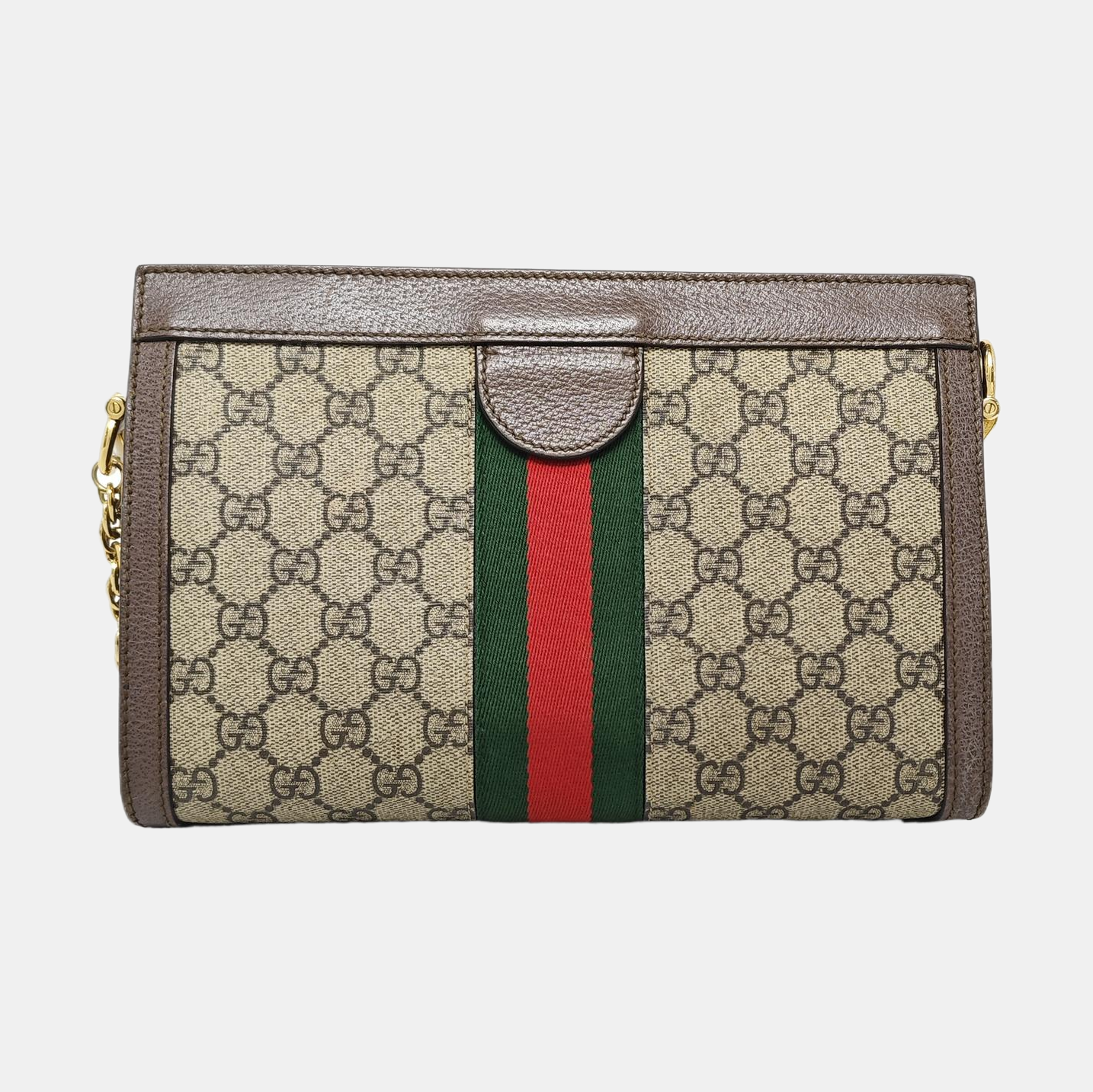 Ophidia Small Monogram Coated Canvas Beige