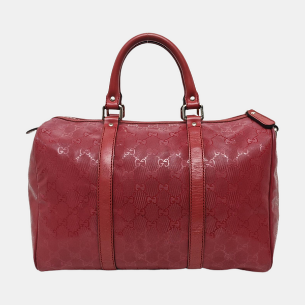 Boston Monogram Coated Canvas Red