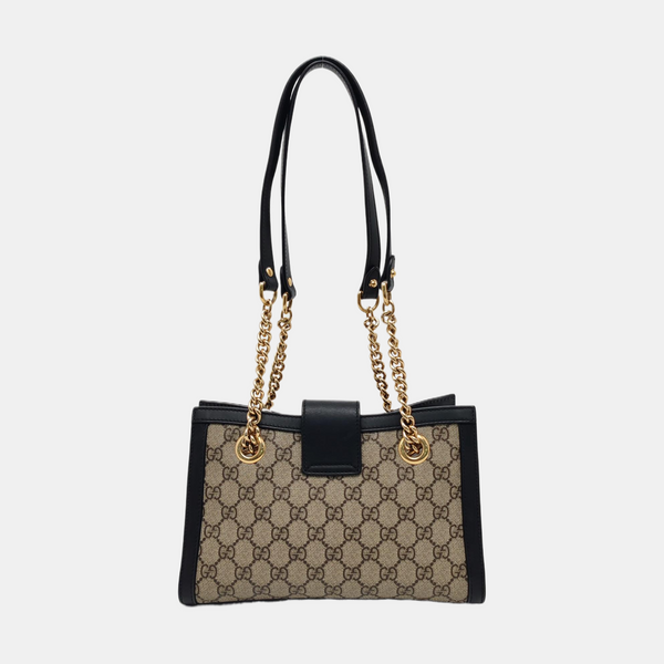 Candado pequeño Monogram lona revestida beige