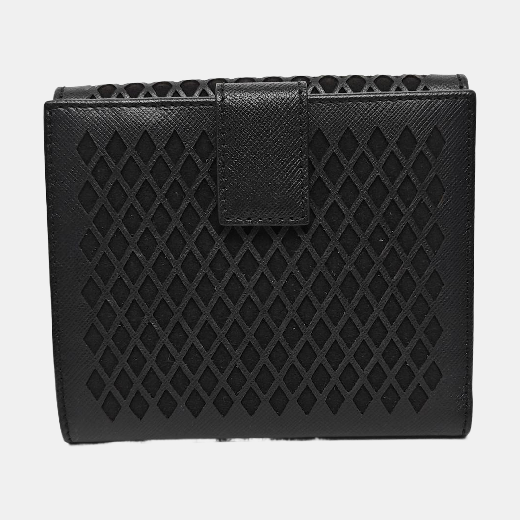 Gancini Small Calfskin Black Wallet