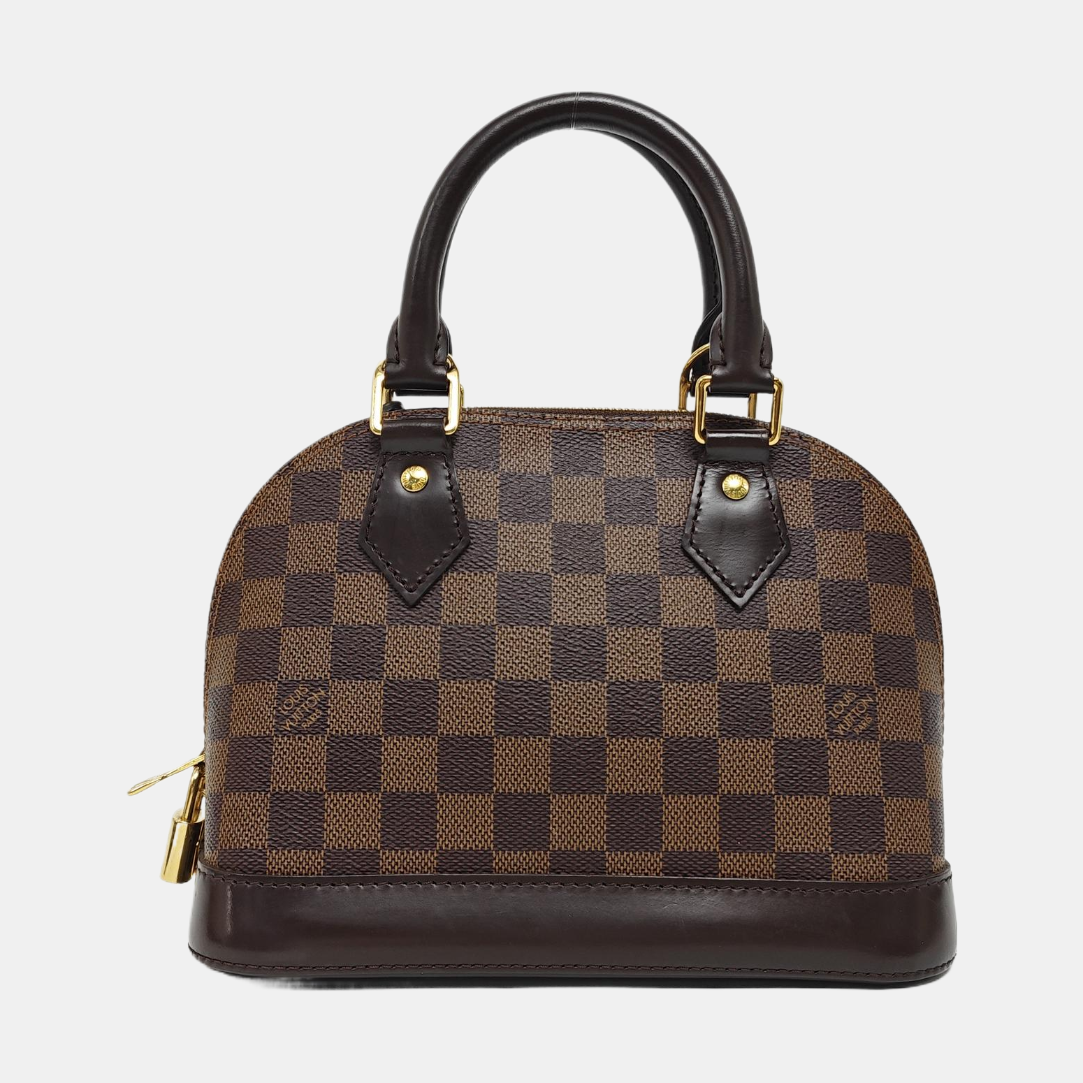 ALMA BB Damier Ebene Coated Canvas Brown
