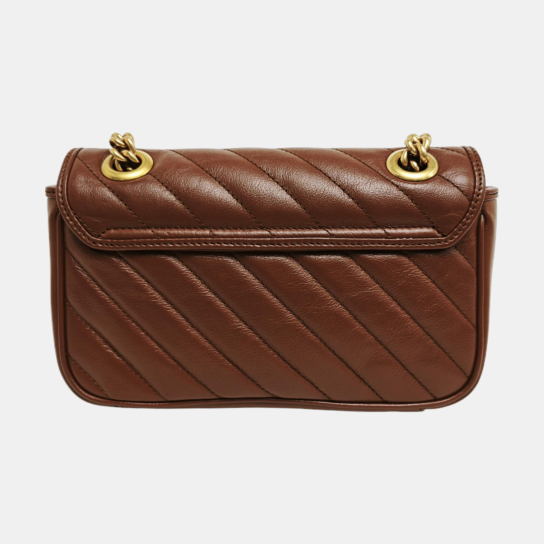 GG Marmont Small Quilted Calfskin Brown