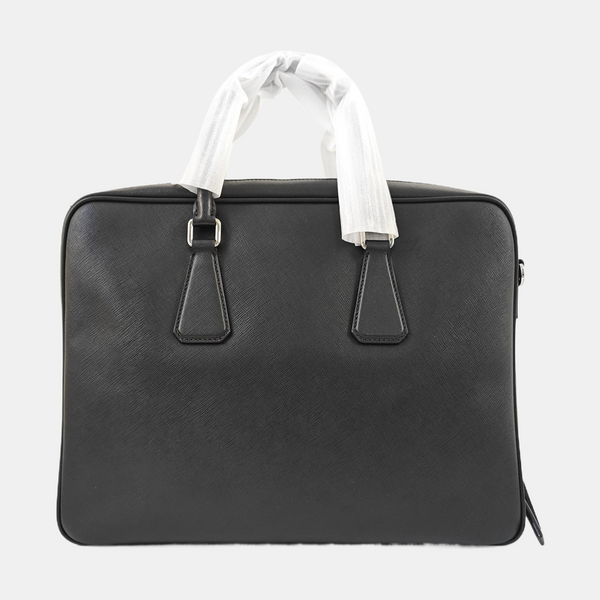 Saffiano Calfskin Shoulder Bag Black
