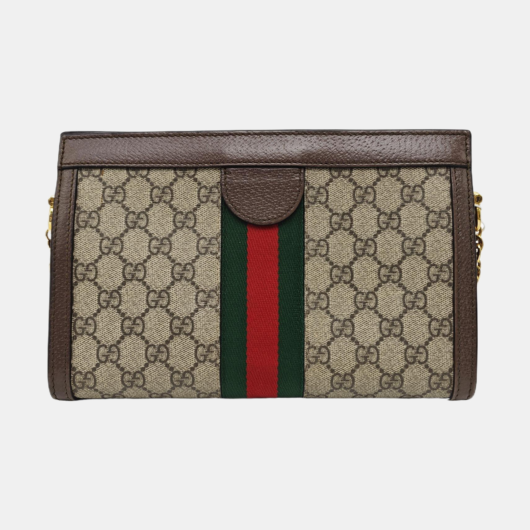 Ophidia Small Monogram Coated Canvas Beige