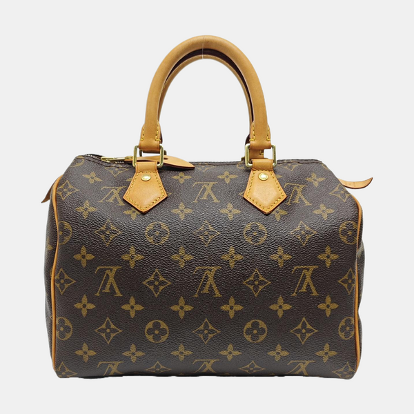 SPEEDY 25 Monogram Coated Canvas Brown