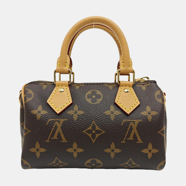 SPEEDY Nano Monogram Coated Canvas Brown