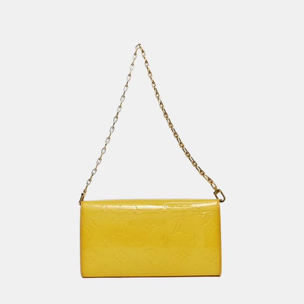 SARAH Monogram Patent Leather Yellow