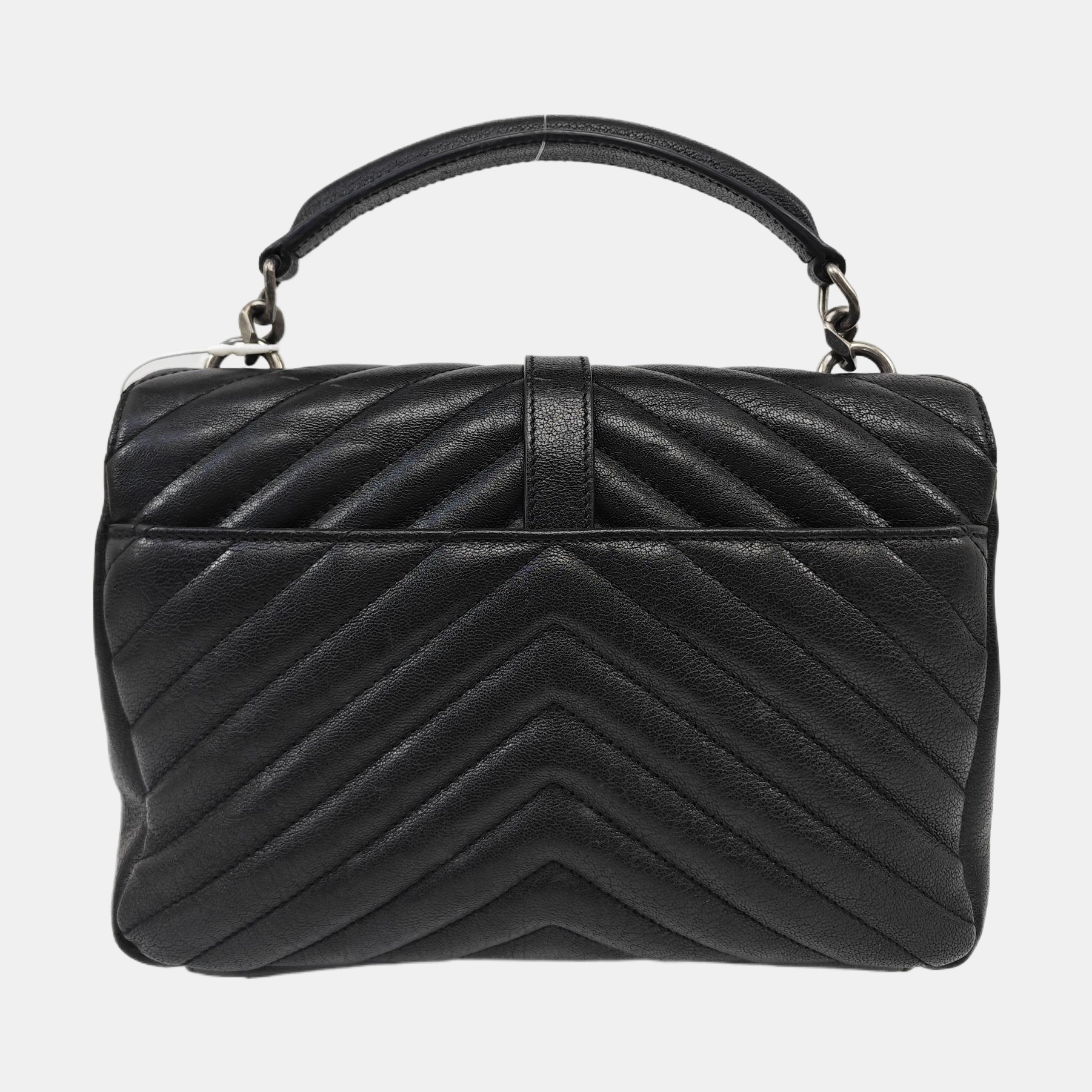 COLLEGE Medium Chevron Lambskin Black