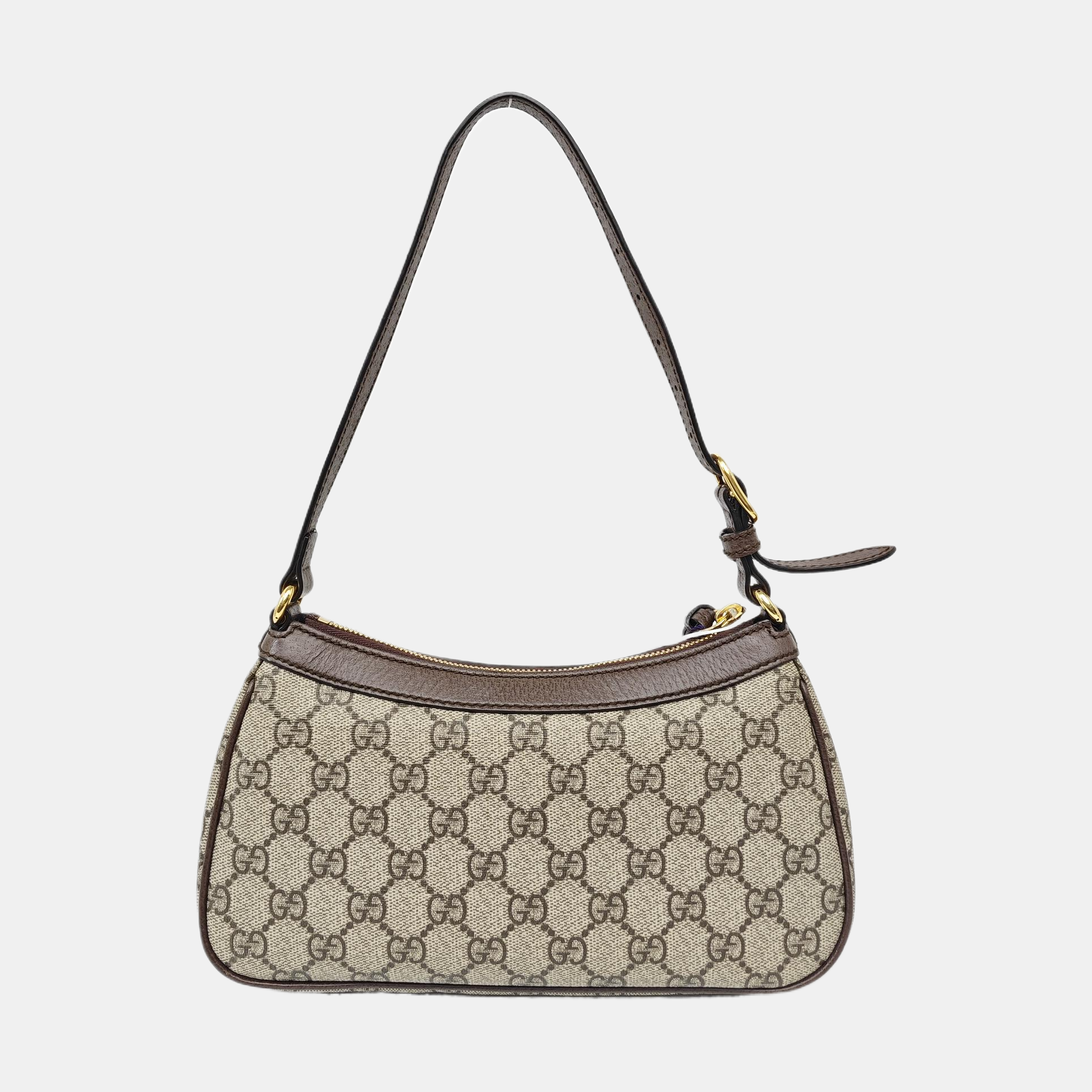 Ophidia Small Monogram Coated Canvas Brown