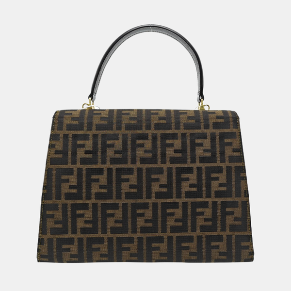 Canvas Top Handle Bag Brown