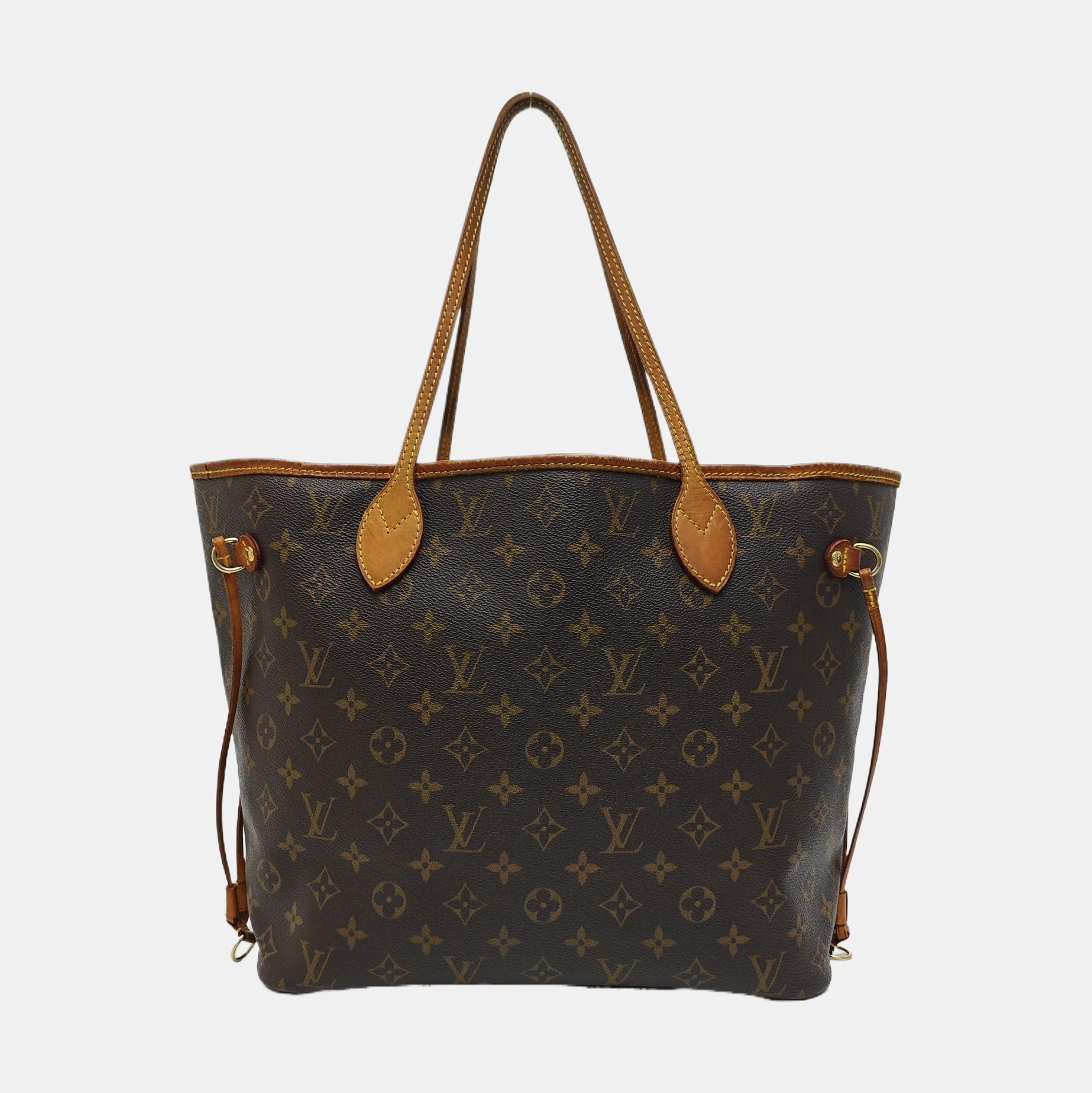 NEVERFULL MM Monogram Coated Canvas Brown