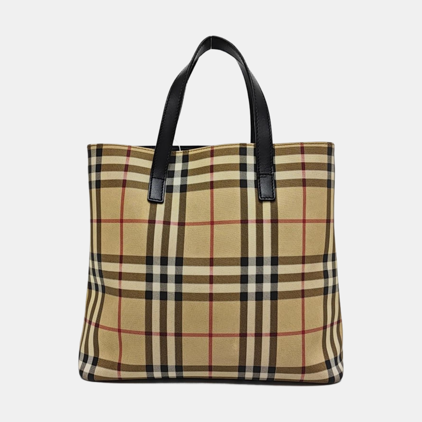 Coated Canvas Tote Bag Beige