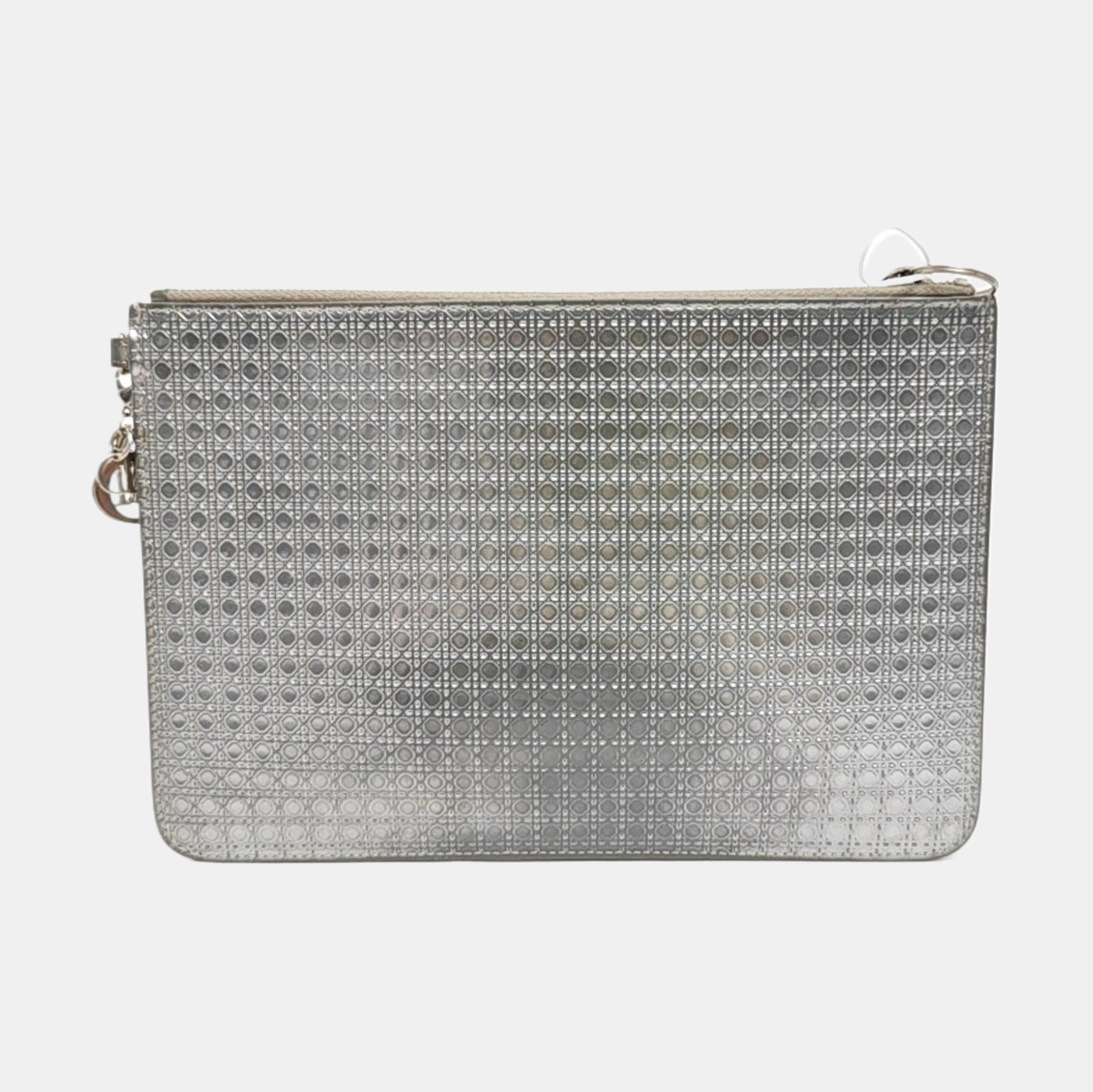 Patent Leather Clutch Silver