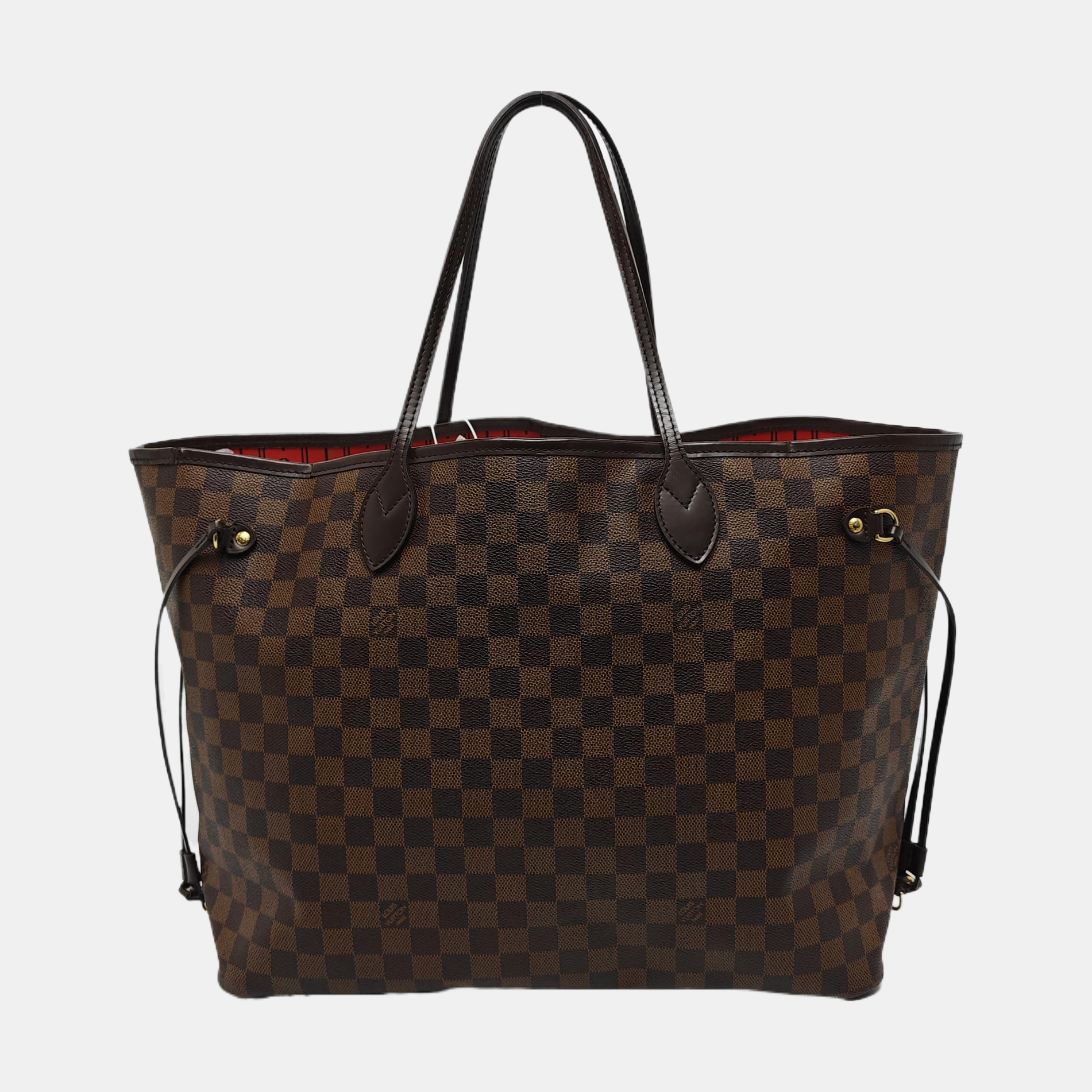 NEVERFULL GM Damier Ebene Coated Canvas Brown