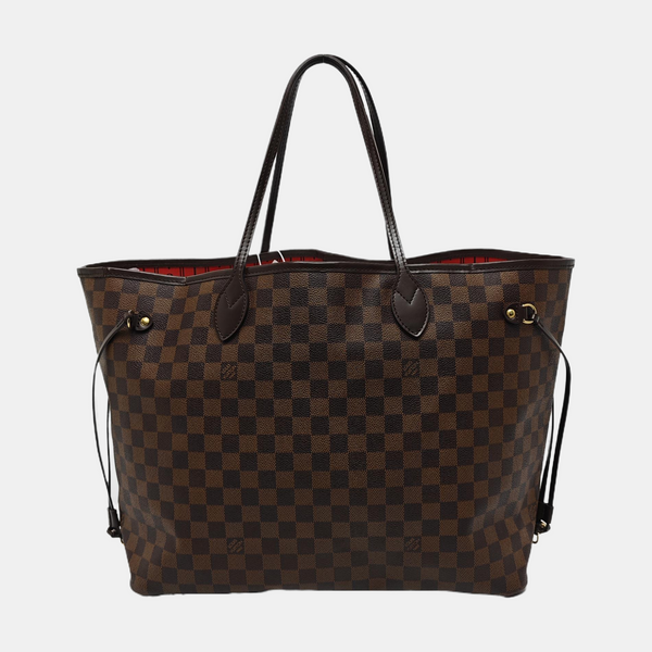 NEVERFULL GM Damier Ebene Coated Canvas Brown