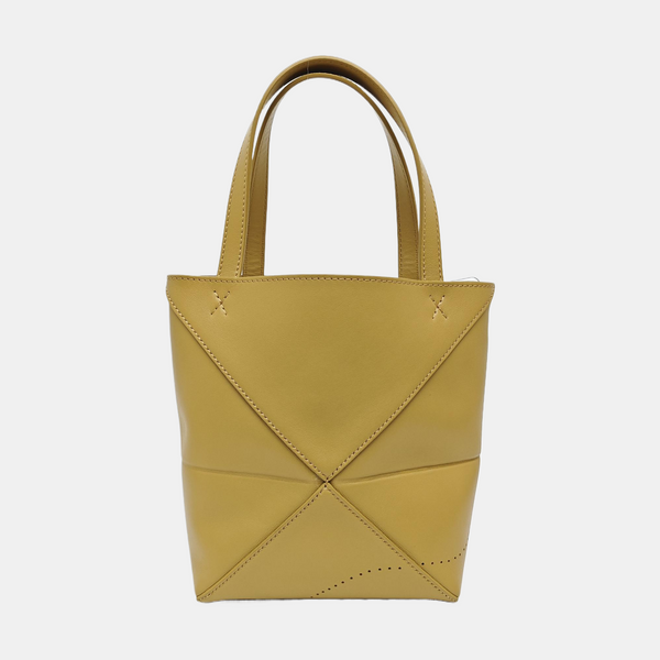 Puzzle Fold Mini Calfskin Beige