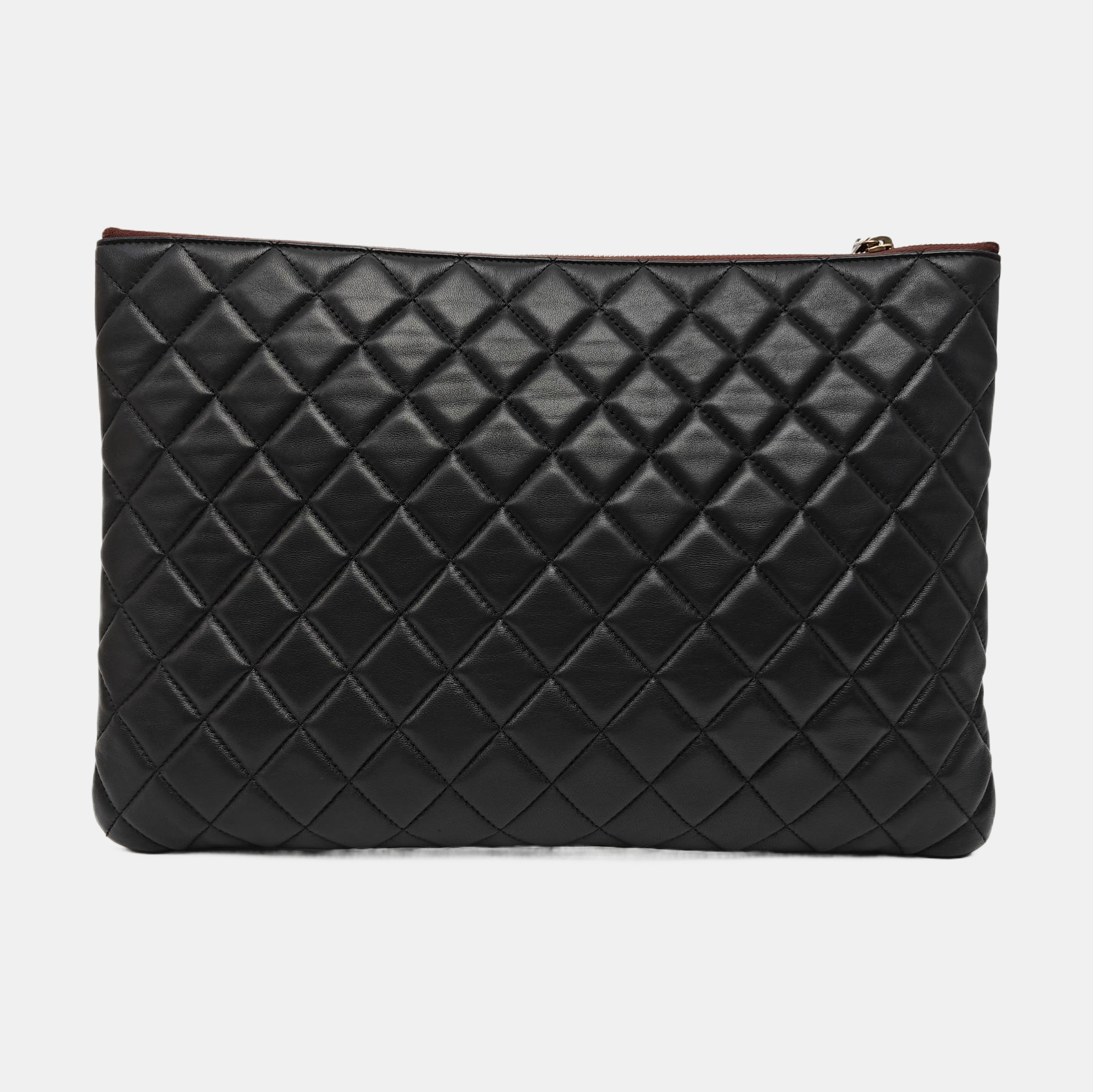 Quilted Lambskin Clutch Black