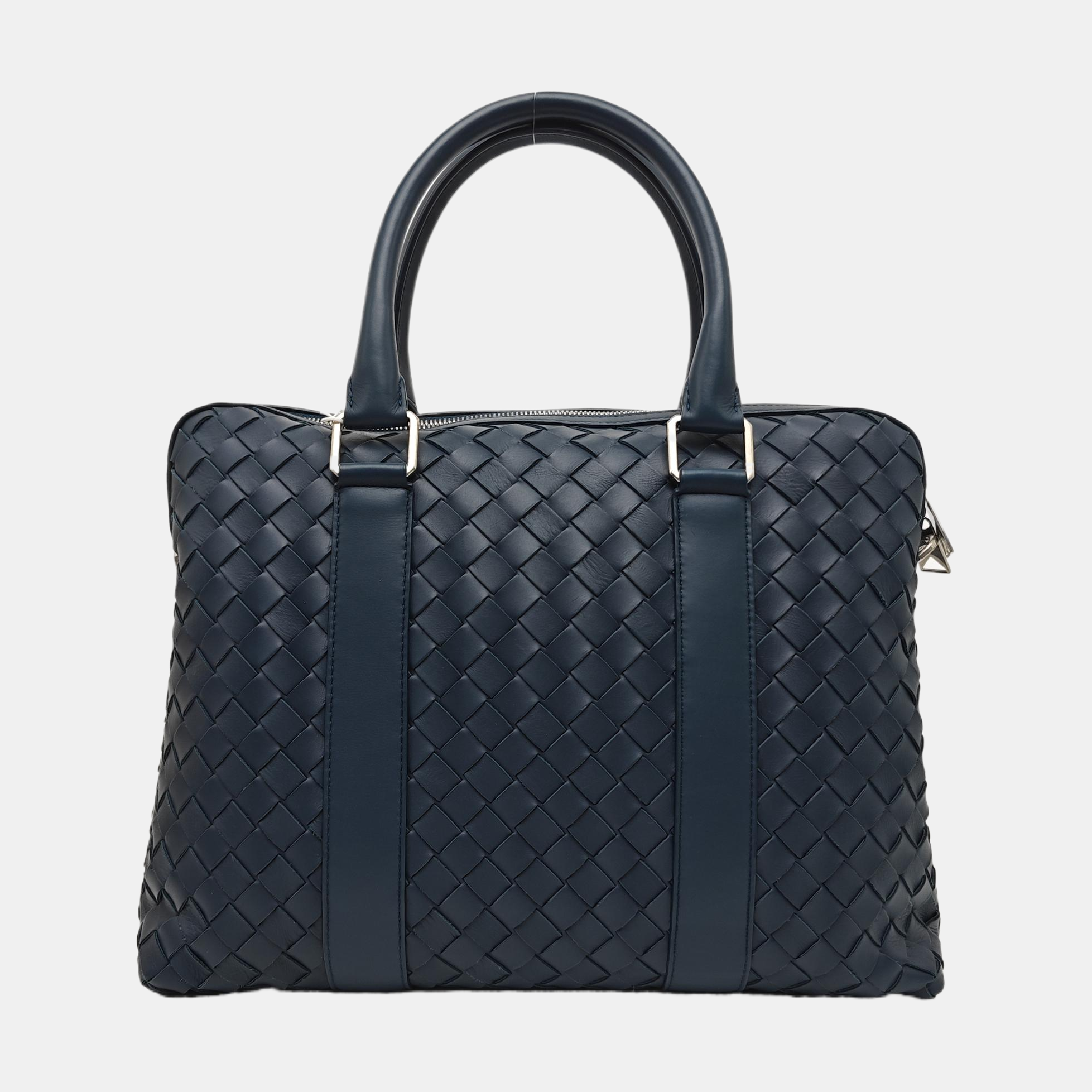Intrecciato Calfskin Blue