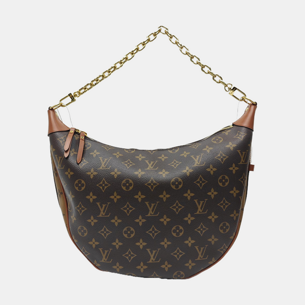 LOOP HOBO Monogram Coated Canvas Brown