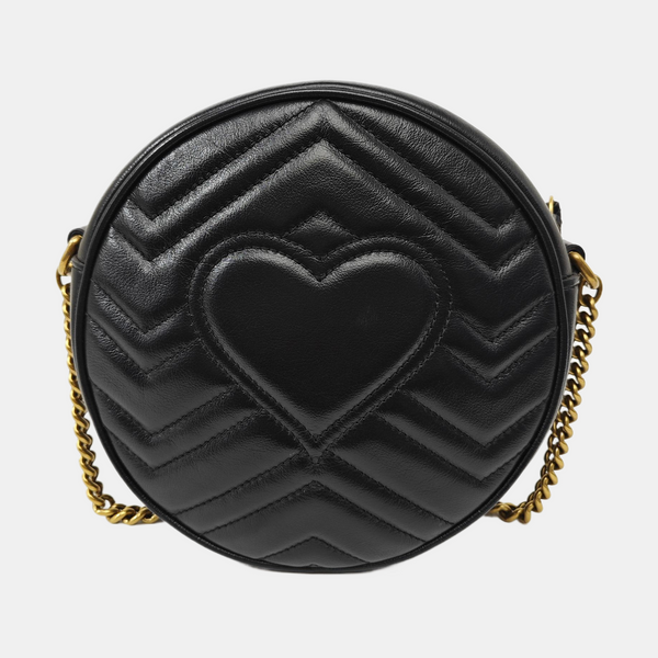 GG Marmont Mini Quilted Calfskin Black