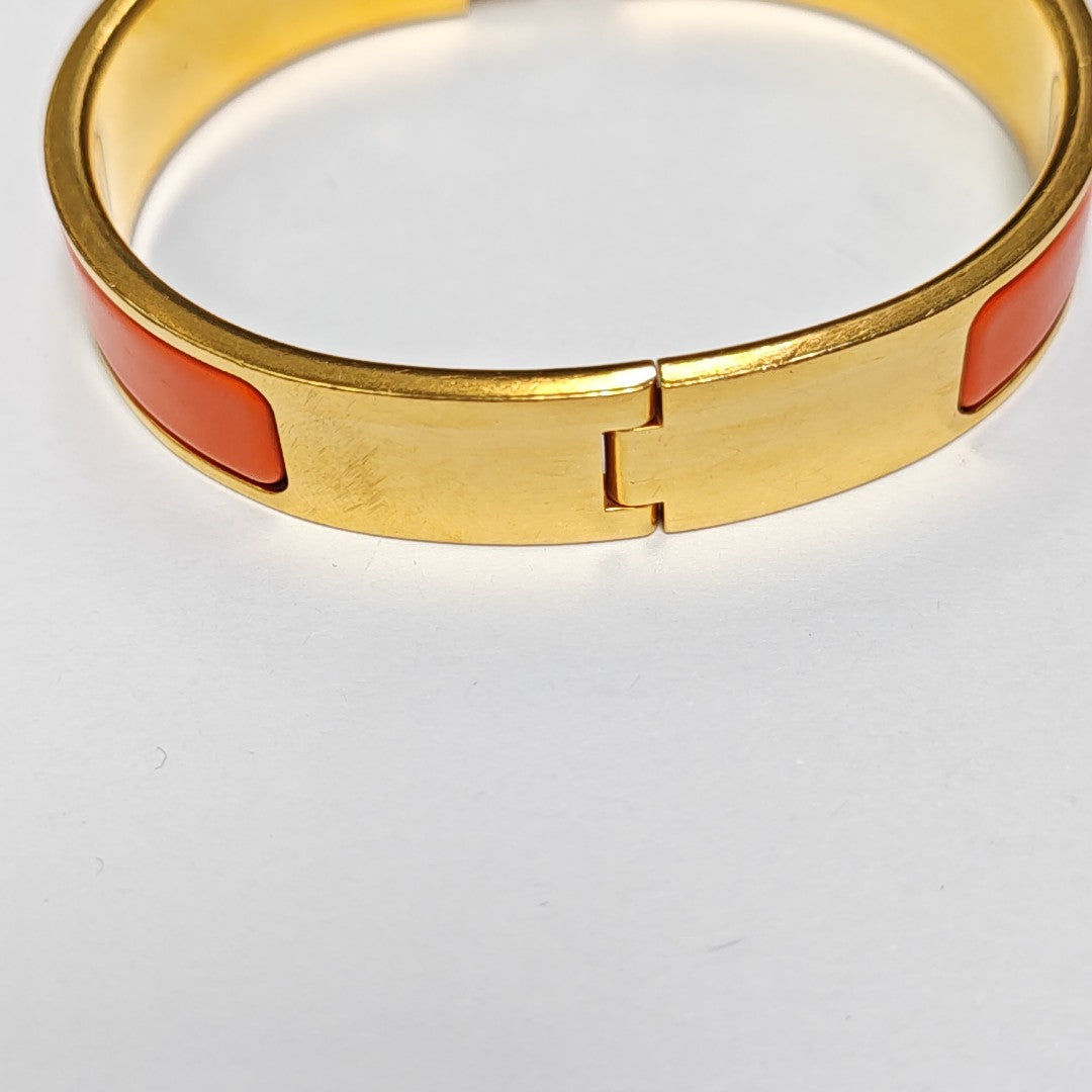 Clic H Metal Gold Bangle