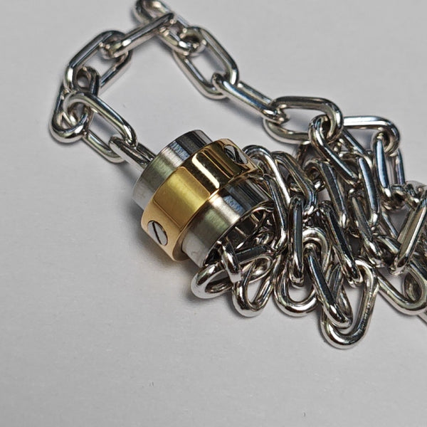 LOVE 18k White Gold Silver Necklace