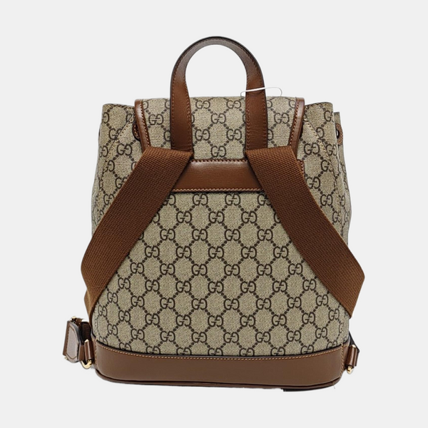 Monogram Coated Canvas Backpack Black