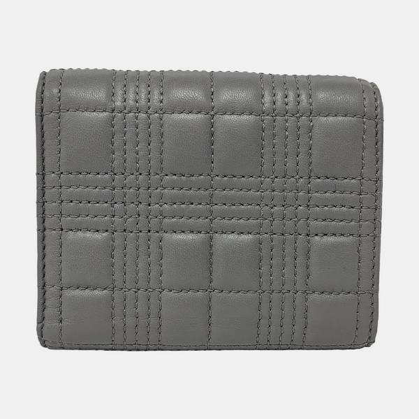 Quilted Lambskin Wallet Gray